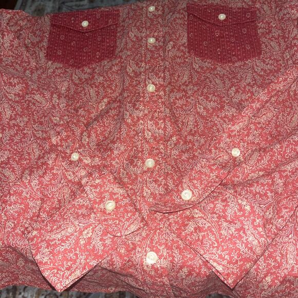 Vintage Ralph Lauren Western Red Button Shirt Top Size L - Picture 10 of 11
